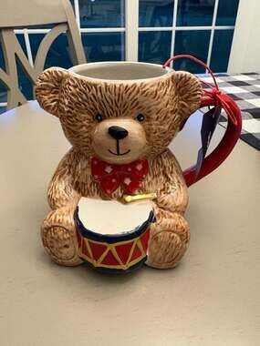 Liberty Home Collection Figural Teddy Bear Drummer Mug